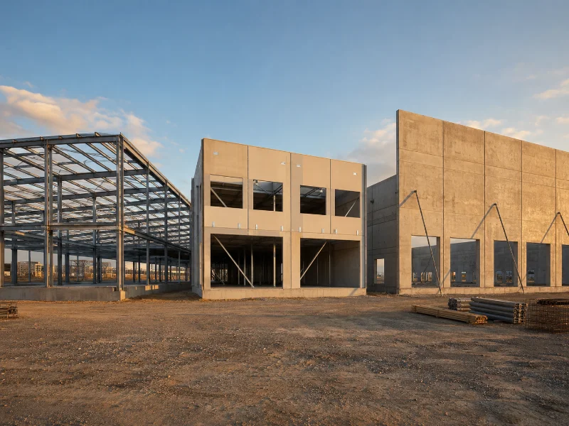 Comparativa visual de métodos constructivos para estimar el costo de construcción comercial por pie cuadrado
