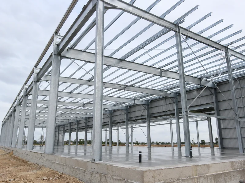 Obra de construcción comercial en proceso que muestra los componentes que determinan el costo por pie cuadrado