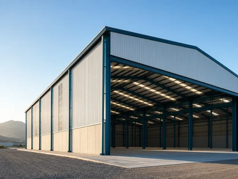 Nave industrial de acero moderna en un parque industrial mexicano como inversión duradera