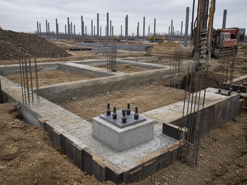 Estudio de mecánica de suelos y cimentación con zapatas para una nave industrial de acero