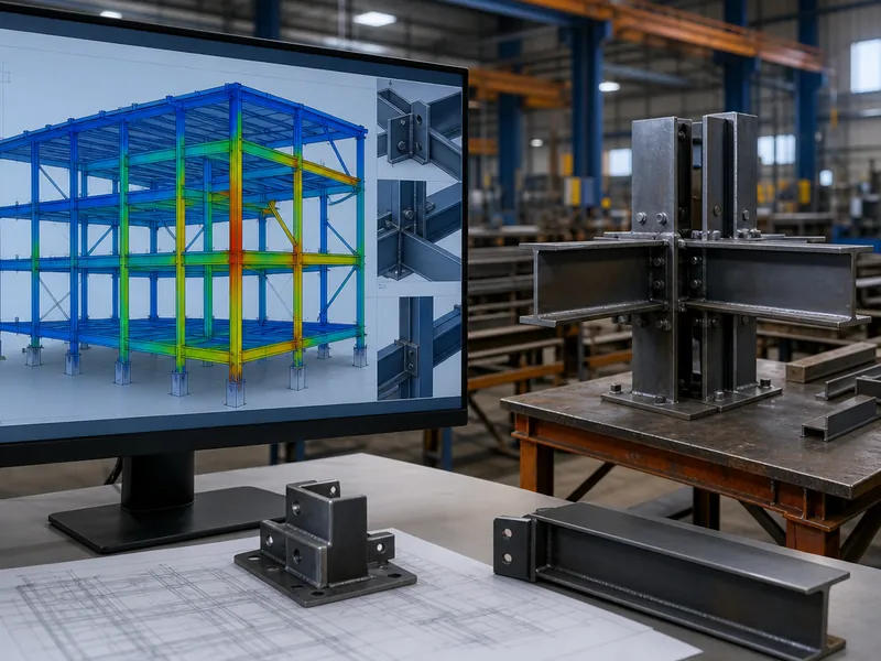 Modelado estructural tridimensional y taller de fabricación de estructura metálica de acero