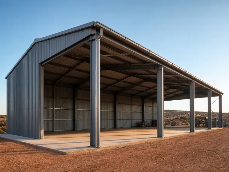 Nave industrial de estructura metálica con recubrimiento protector en buen estado, base para prolongar la vida útil de los edificios de estructura metálica